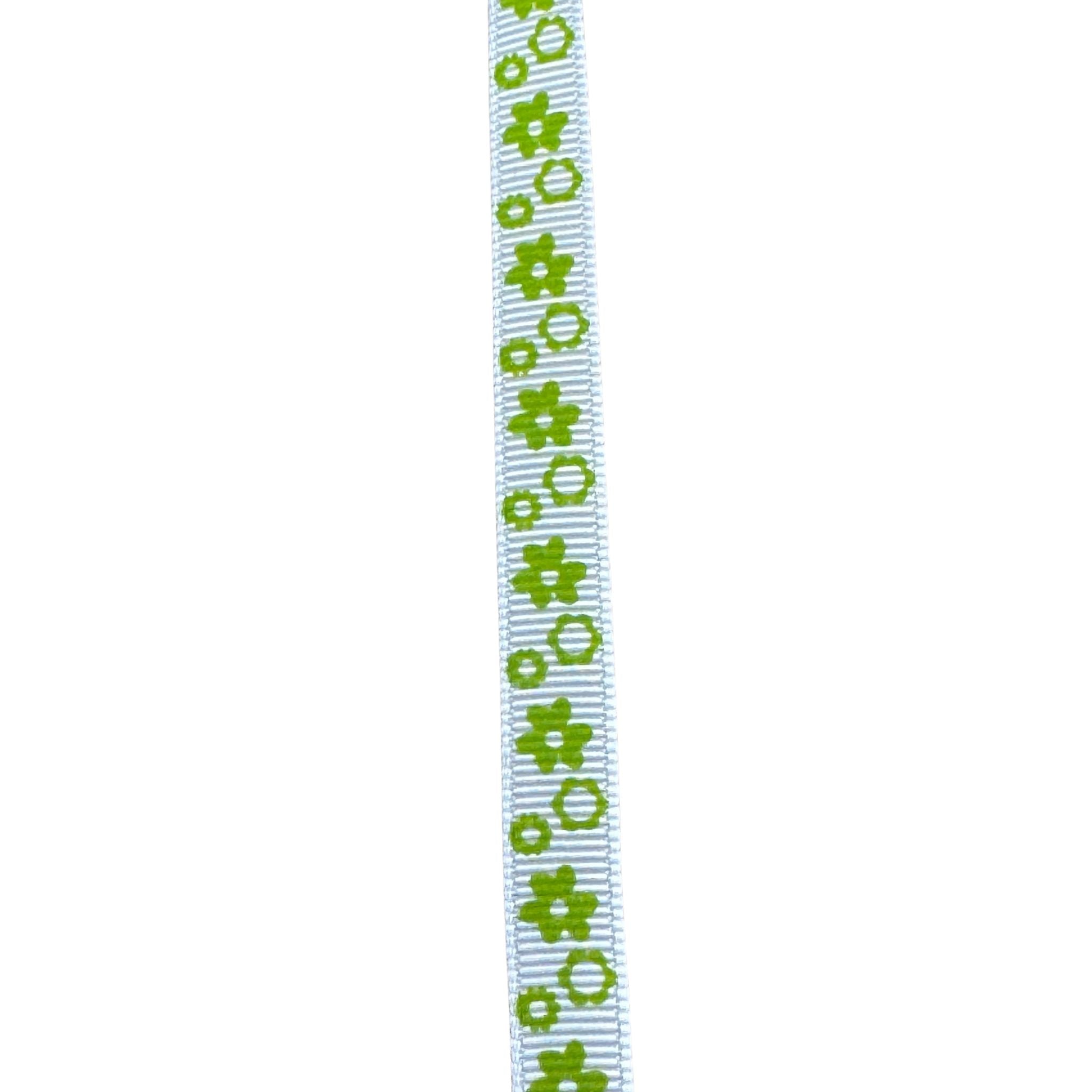 Riley Blake Sew Together Flower Grossgrain Ribbon in Lime STRF-LIME