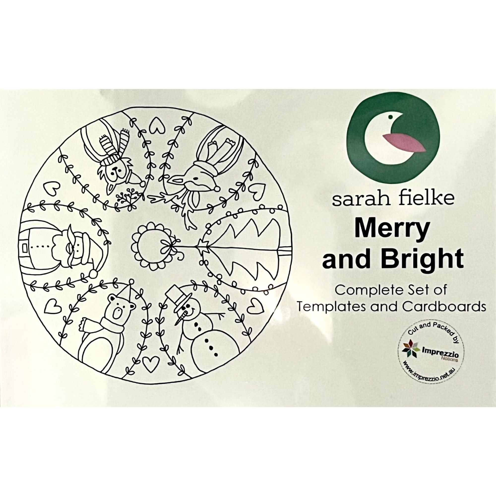 Sarah Fielke - Merry and Bright Christmas Templates and Cardboard