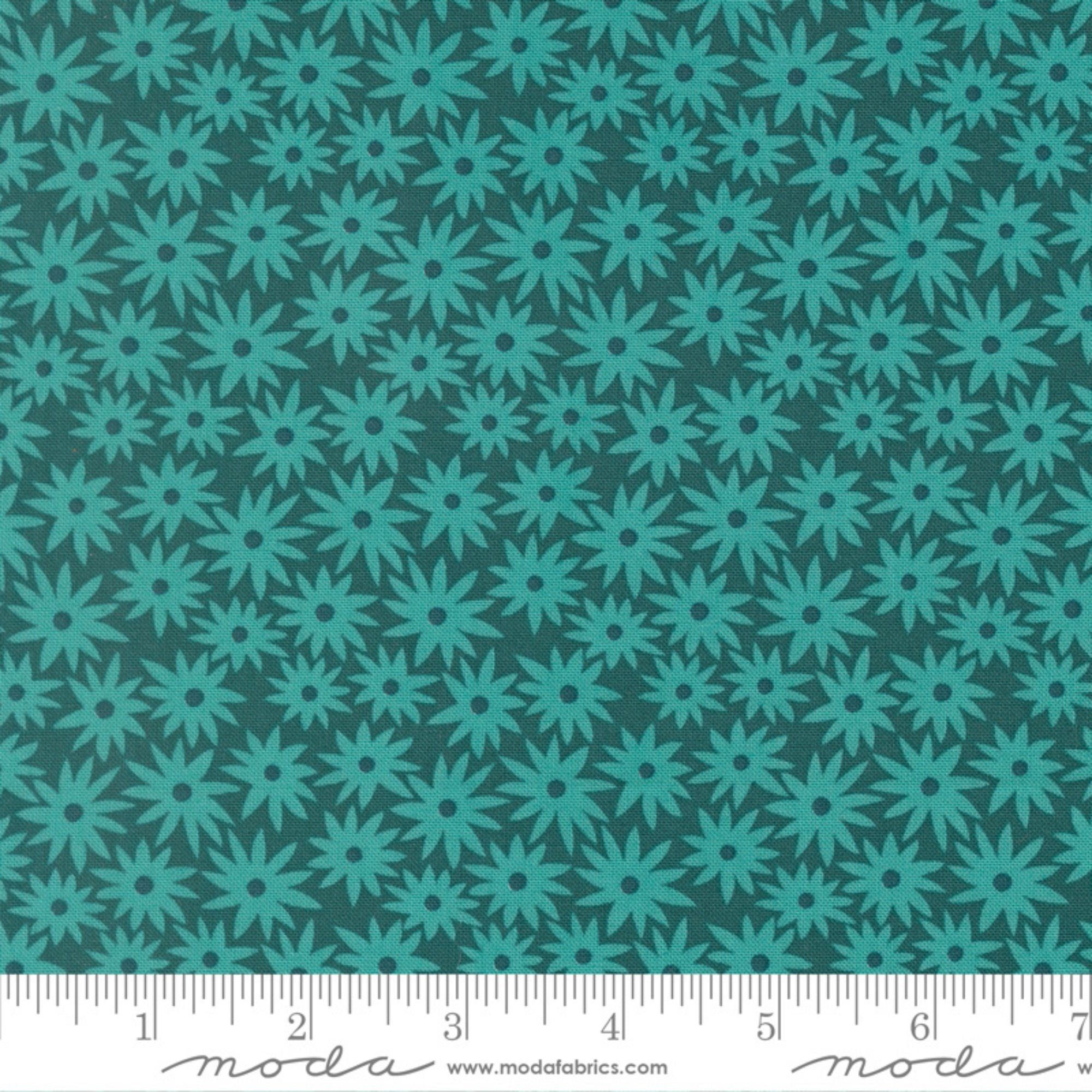 Scenery by Elizabeth Hartman Sedum Dark Teal for Moda Fabrics 51270 17 RULER