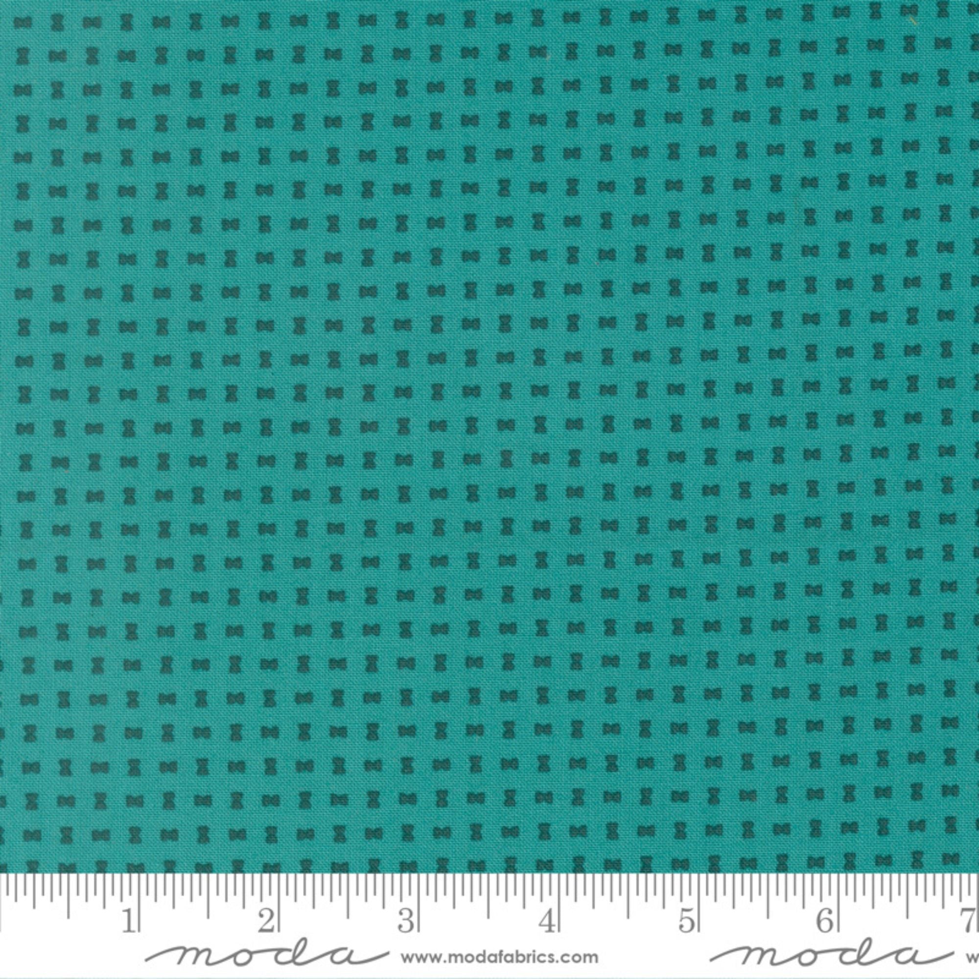 Scenery by Elizabeth Hartman Spools Turquoise for Moda Fabrics 51277 16 RULER
