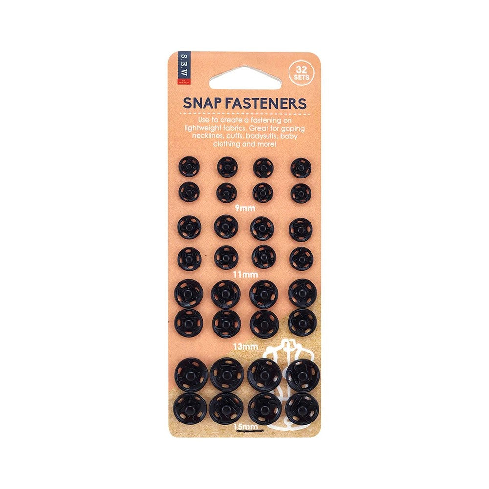 Snap Fastener - Nickle  in Assorted Sizes for dress making