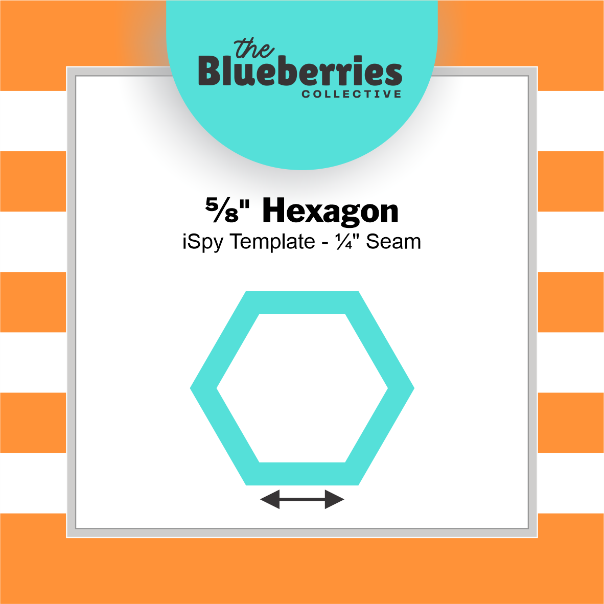 Blueberries Collective: English Paper Piecing Hexagons 5/8 Inch iSpy Template 1/4" Seam
