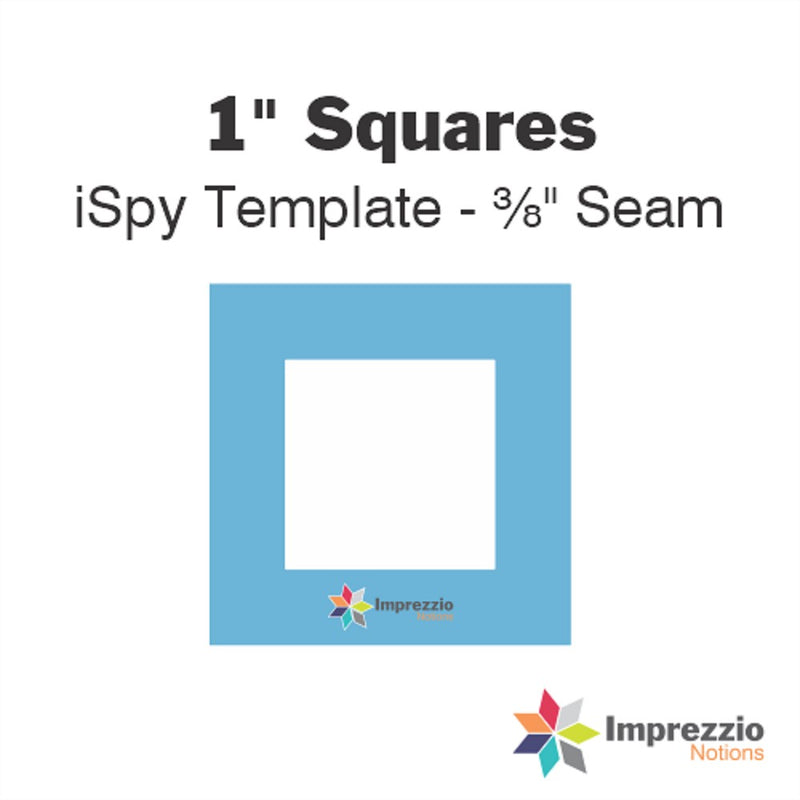 Imprezzio: English Paper Piecing Squares 1 Inch iSpy Template 3/8 Inch