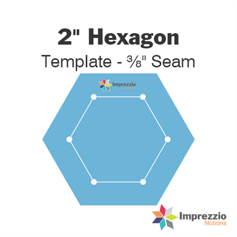 Imprezzio: English Paper Piecing Hexagons 2 Inch iSpy Template 3/8 Seam