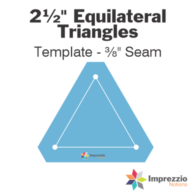 Imprezzio: English Paper Piecing Equilateral Triangles 2.5 Inch Template 0.375 Seam