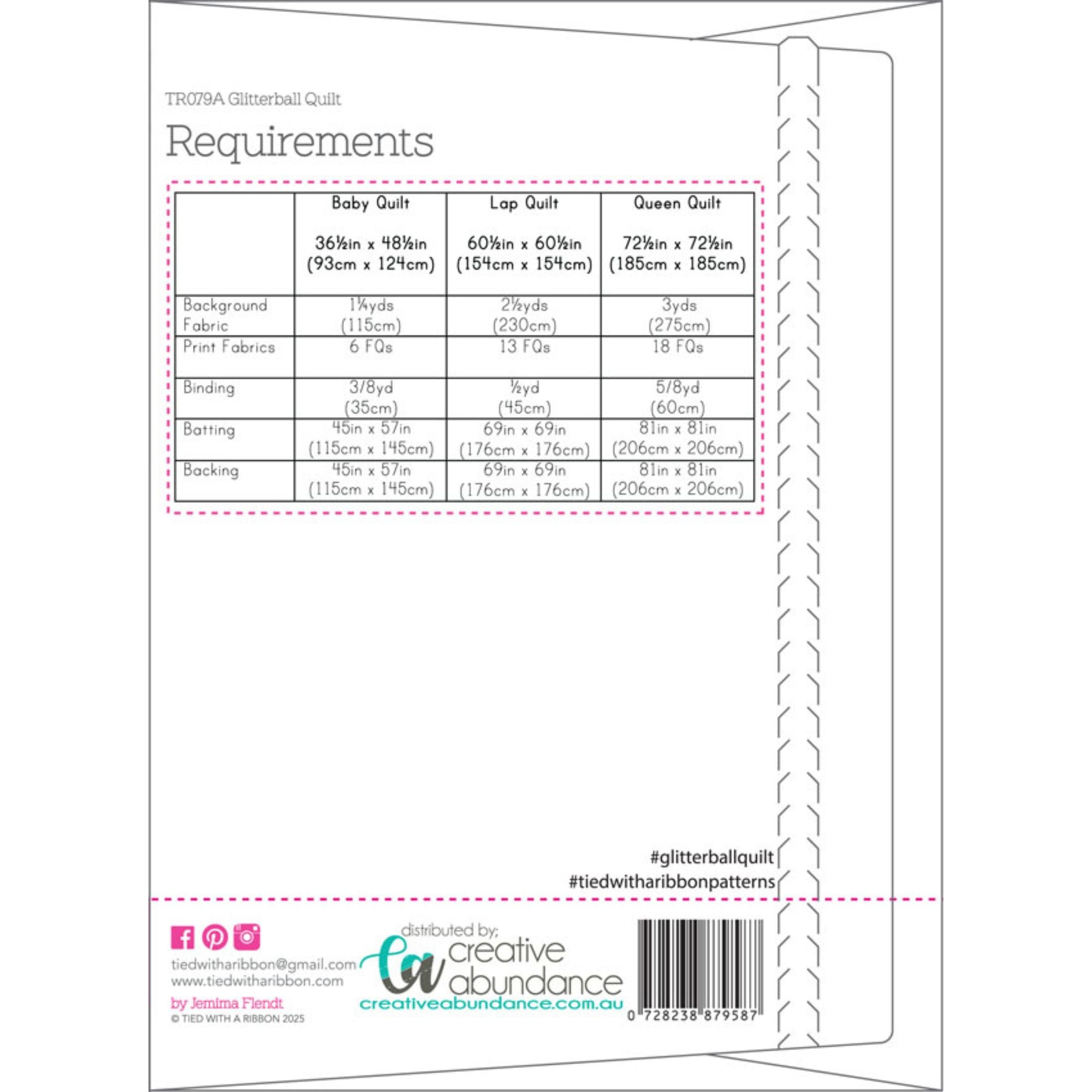 Tied with a Ribbon Pattern: Glitterball Back Cover