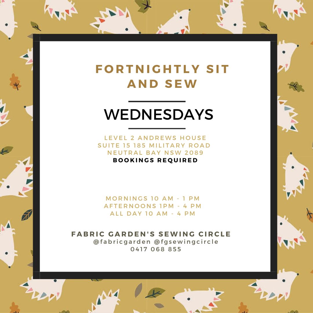 Sit and Sew | Fabric Garden's Sewing Circle | Wednesdays