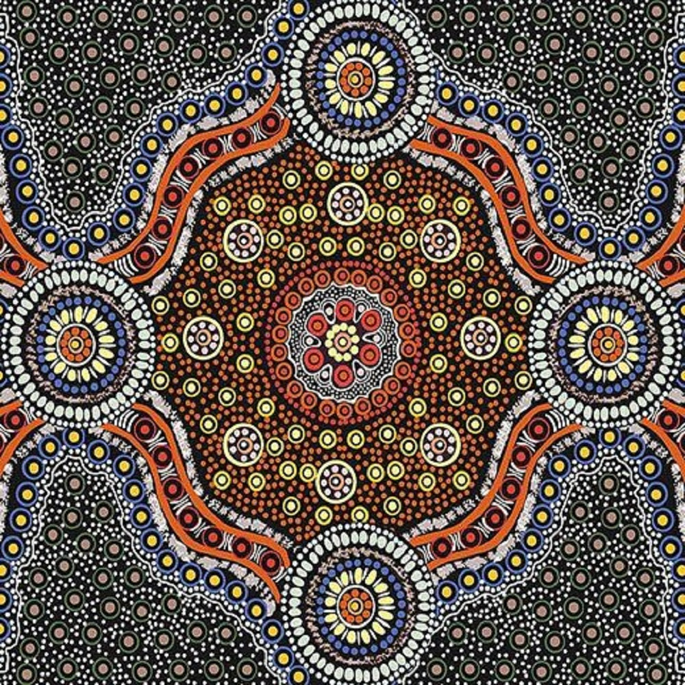 Aboriginal Design: Wild Bush Flowers in Black by Layla Campbell