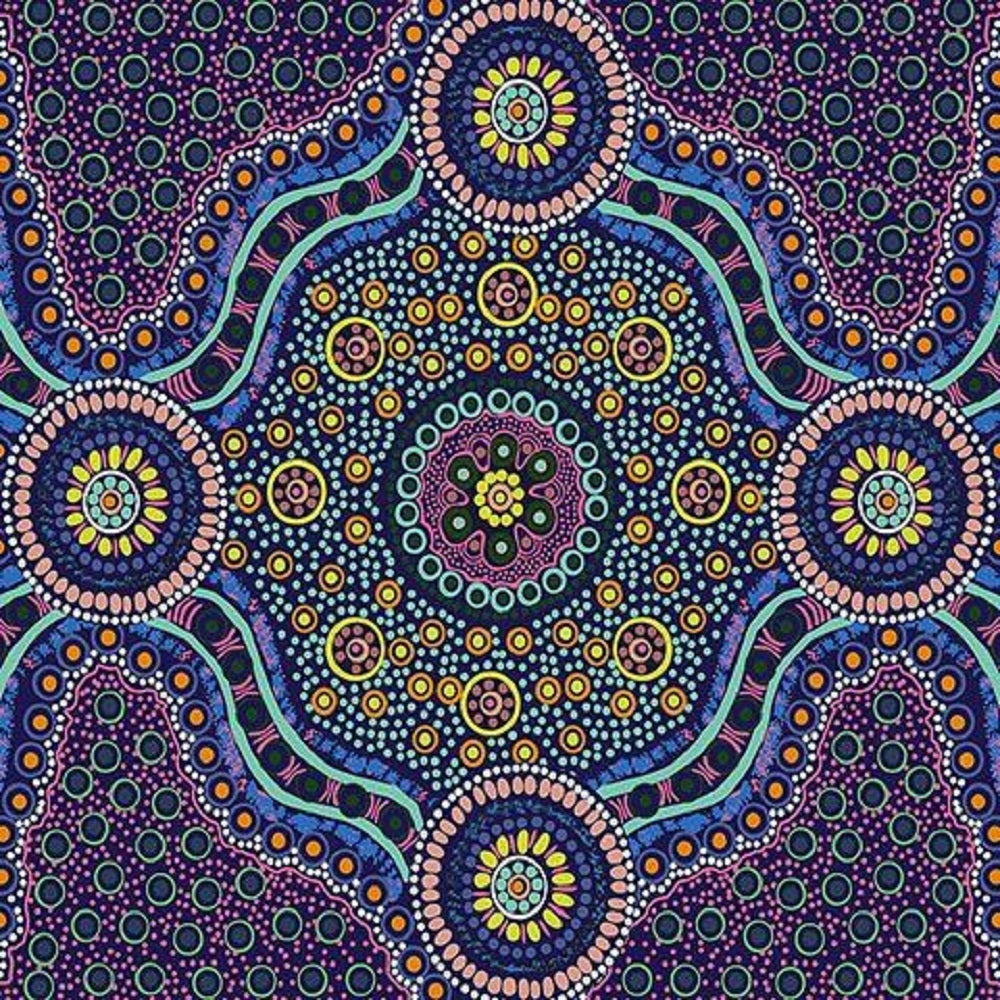 Aboriginal Design: Wild Bush Flowers in Purple by Layla Campbell