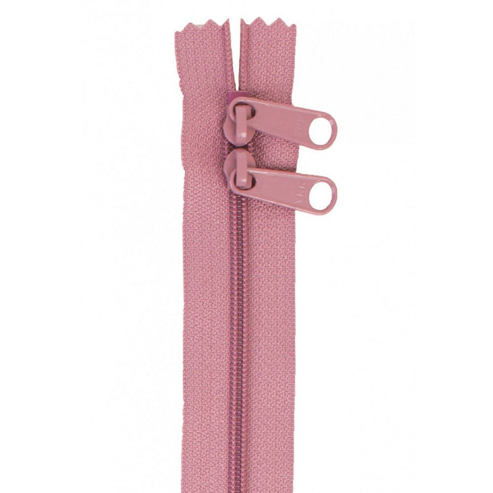 ByAnnie: Handbag Zipper 30in Double Sided Dusty Rose