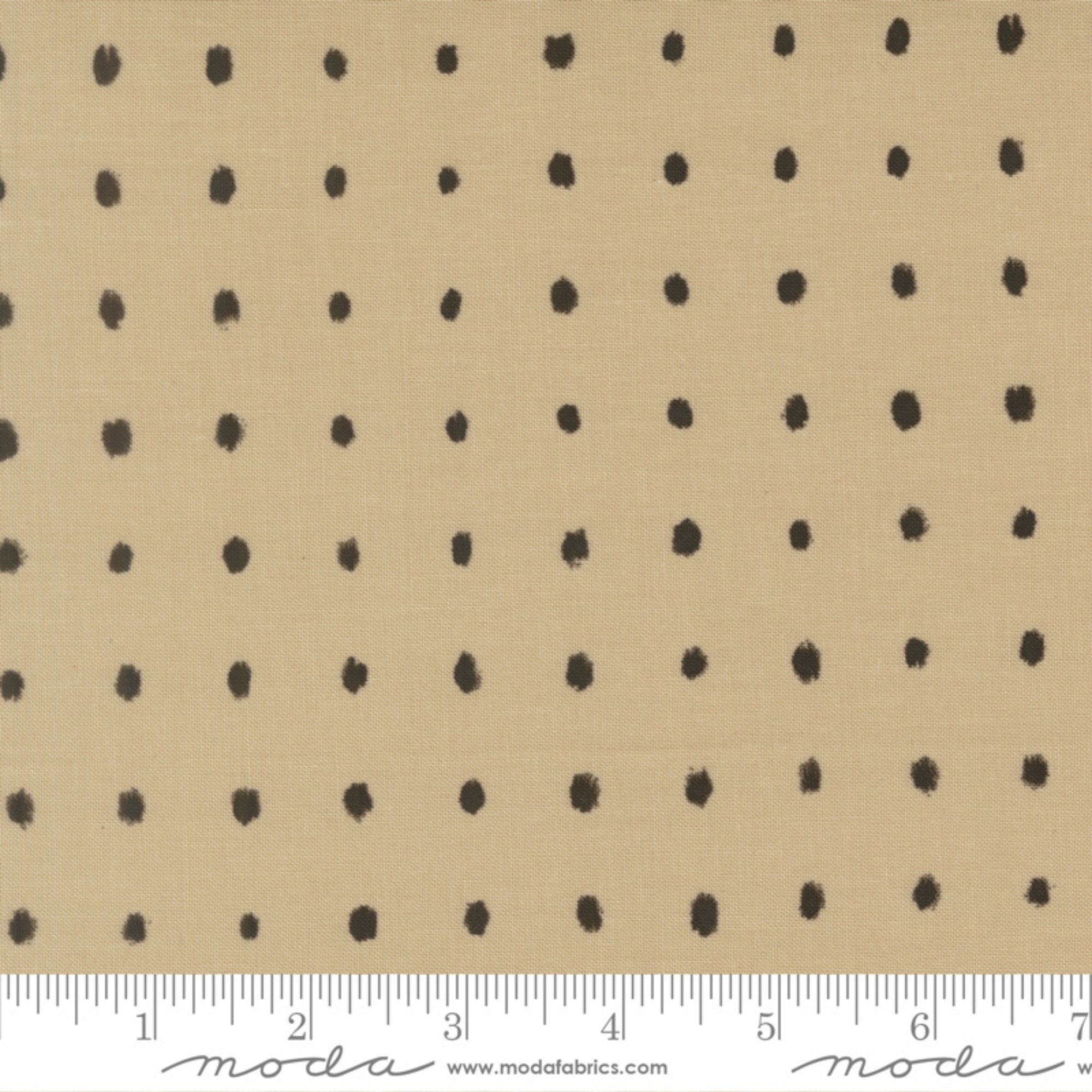 Zen Chic Mira Pure Dots Tan for Moda Fabrics 11675 17 RULER