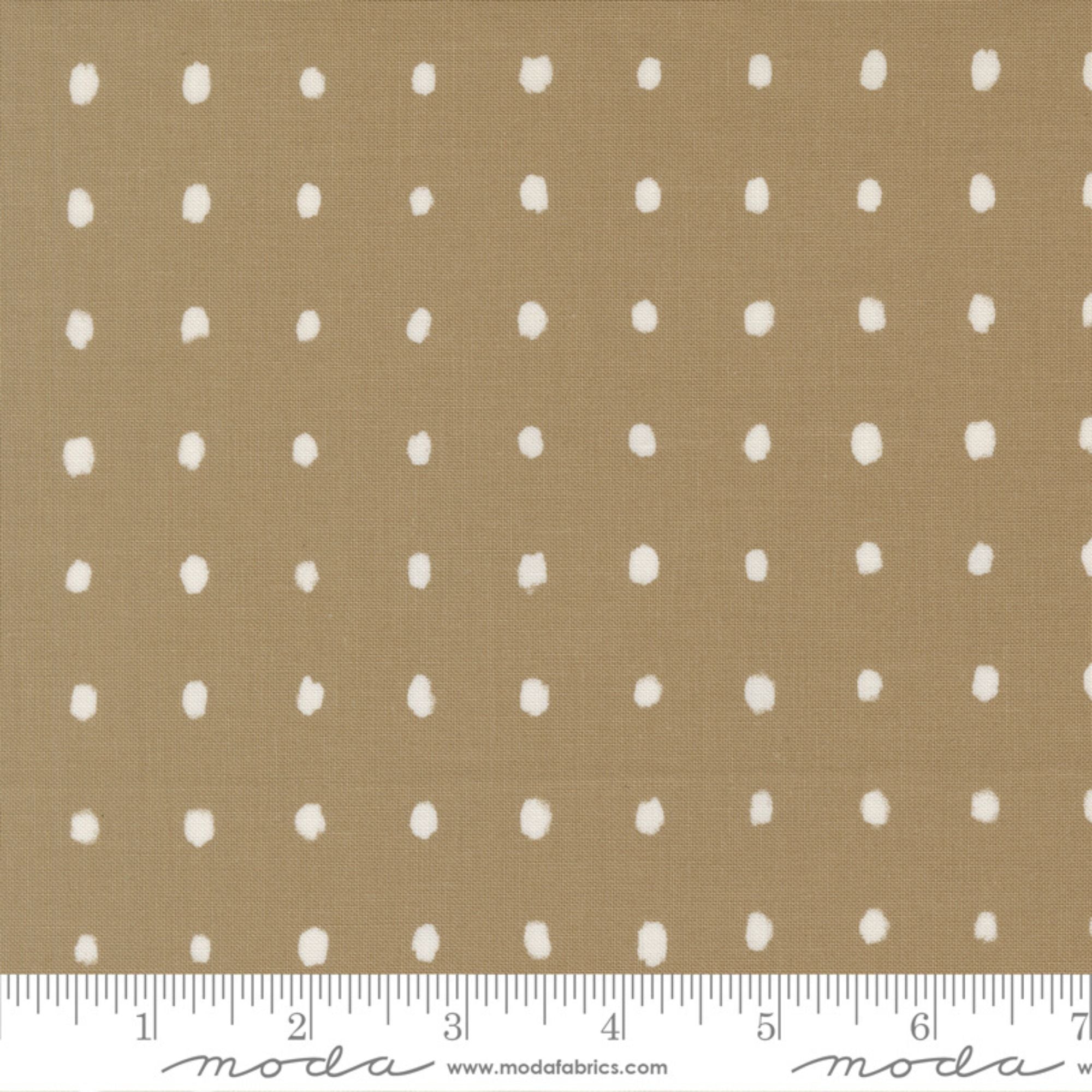 Zen Chic Mira Pure Dots Taupe for Moda Fabrics 11675 16 RULER