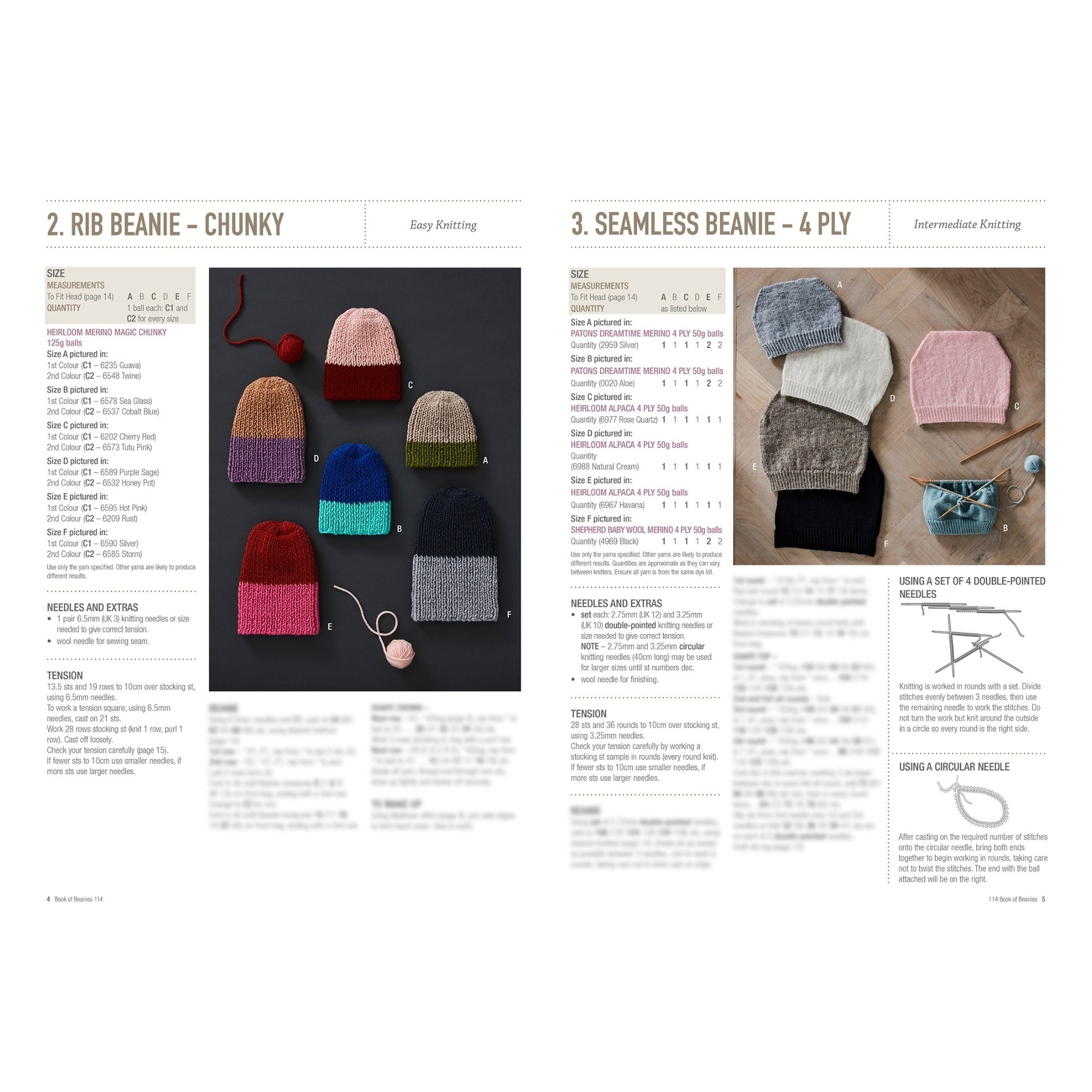 Book of Beanies Knitting Patterns 114