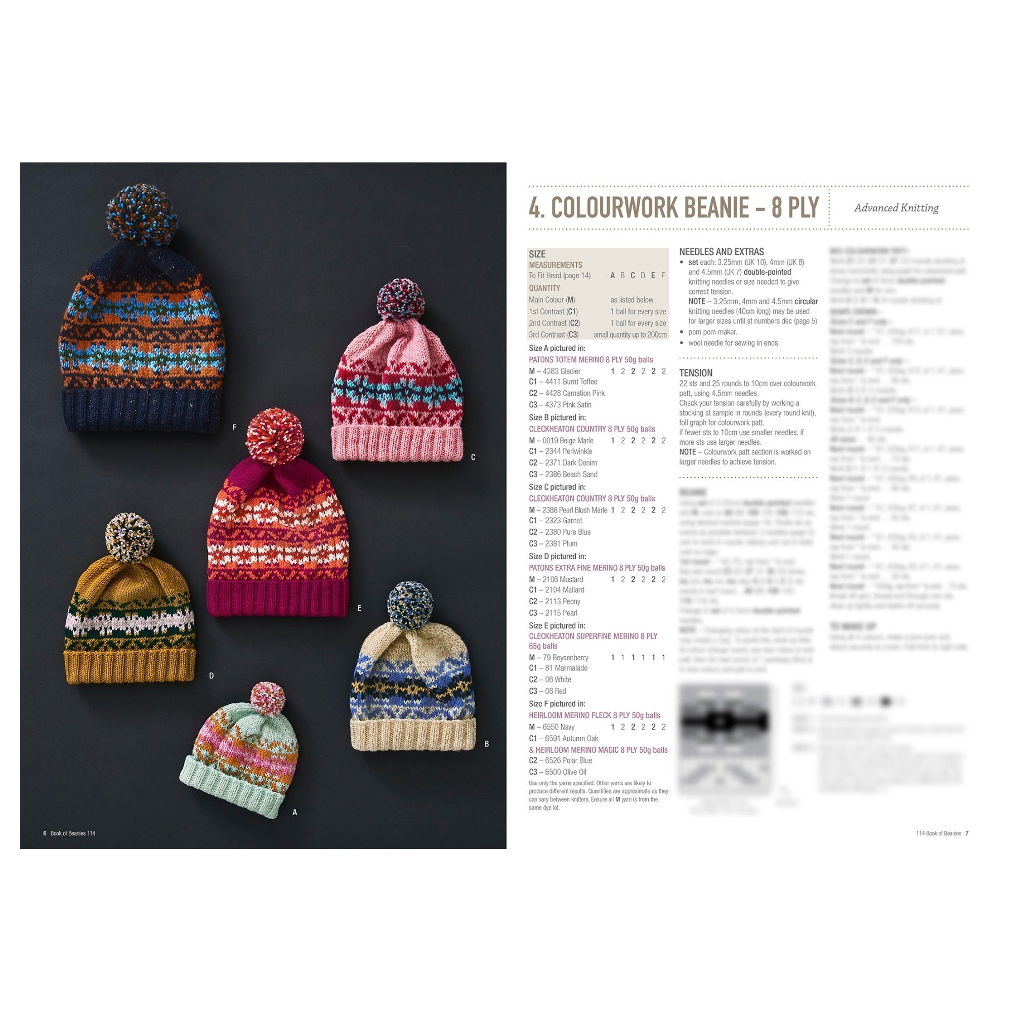 Book of Beanies Knitting Patterns 114