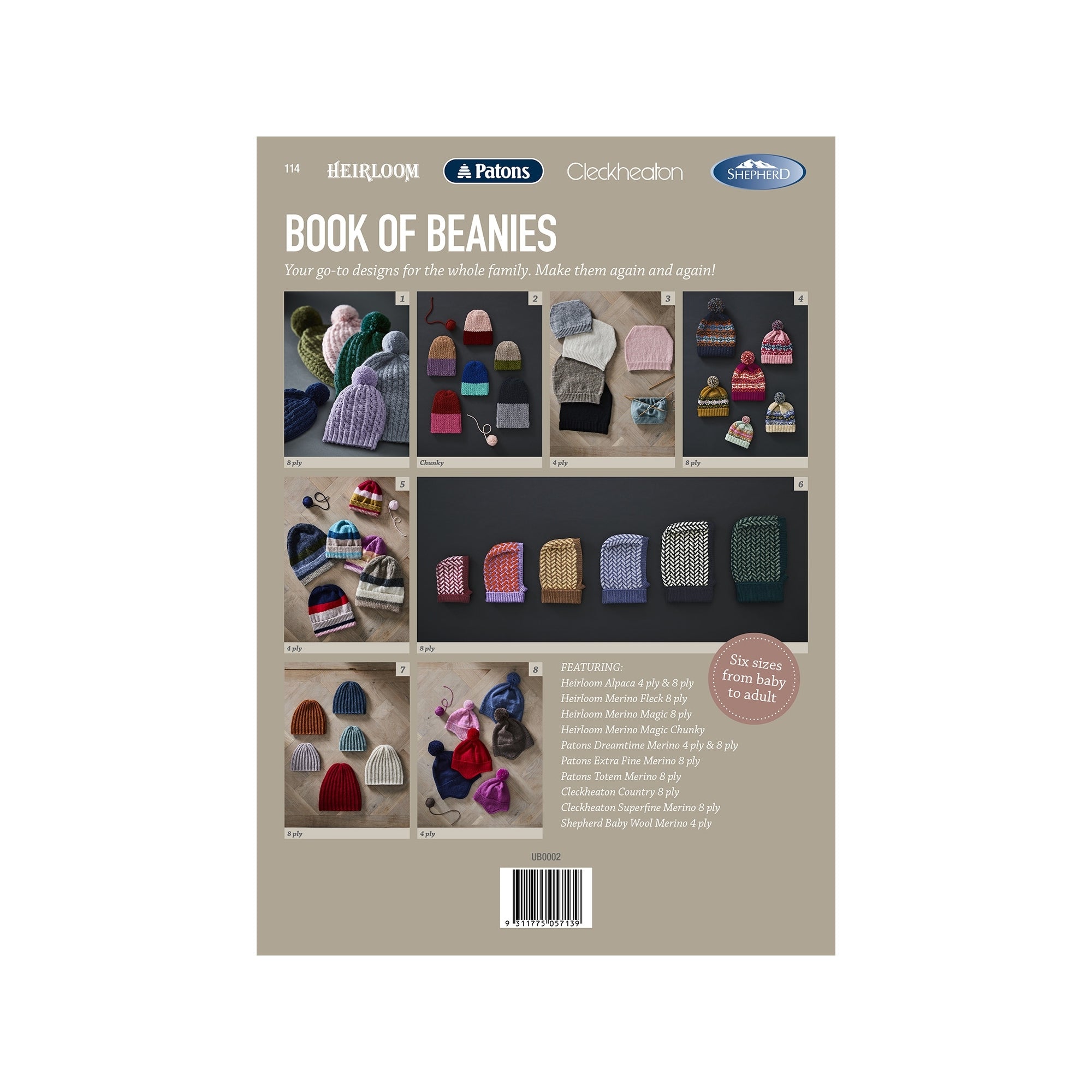 Book of Beanies Knitting Patterns 114