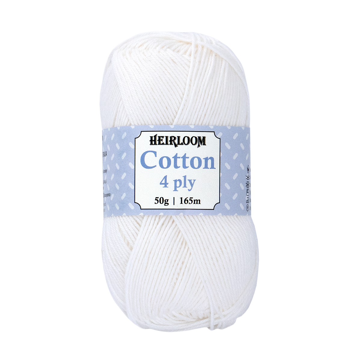 Heirloom Cotton 4 Ply Yarn Snow White 6607