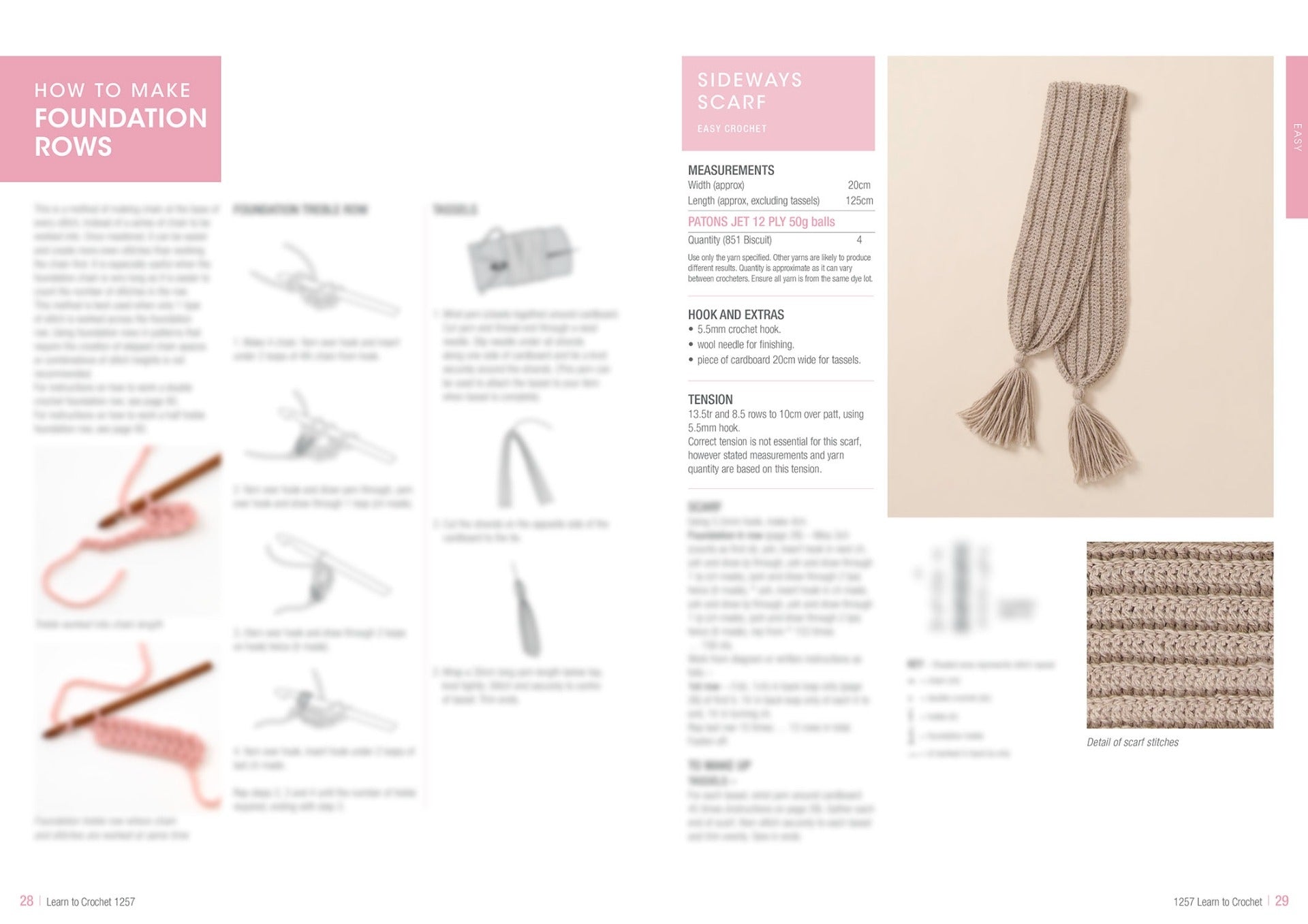 Patons: Learn to Crochet Pattern Booklet 1257