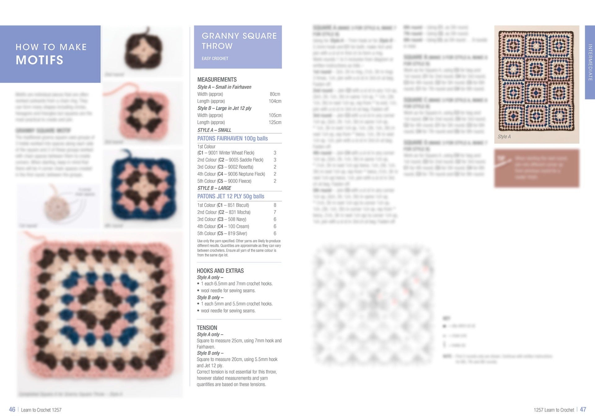 Patons: Learn to Crochet Pattern Booklet 1257