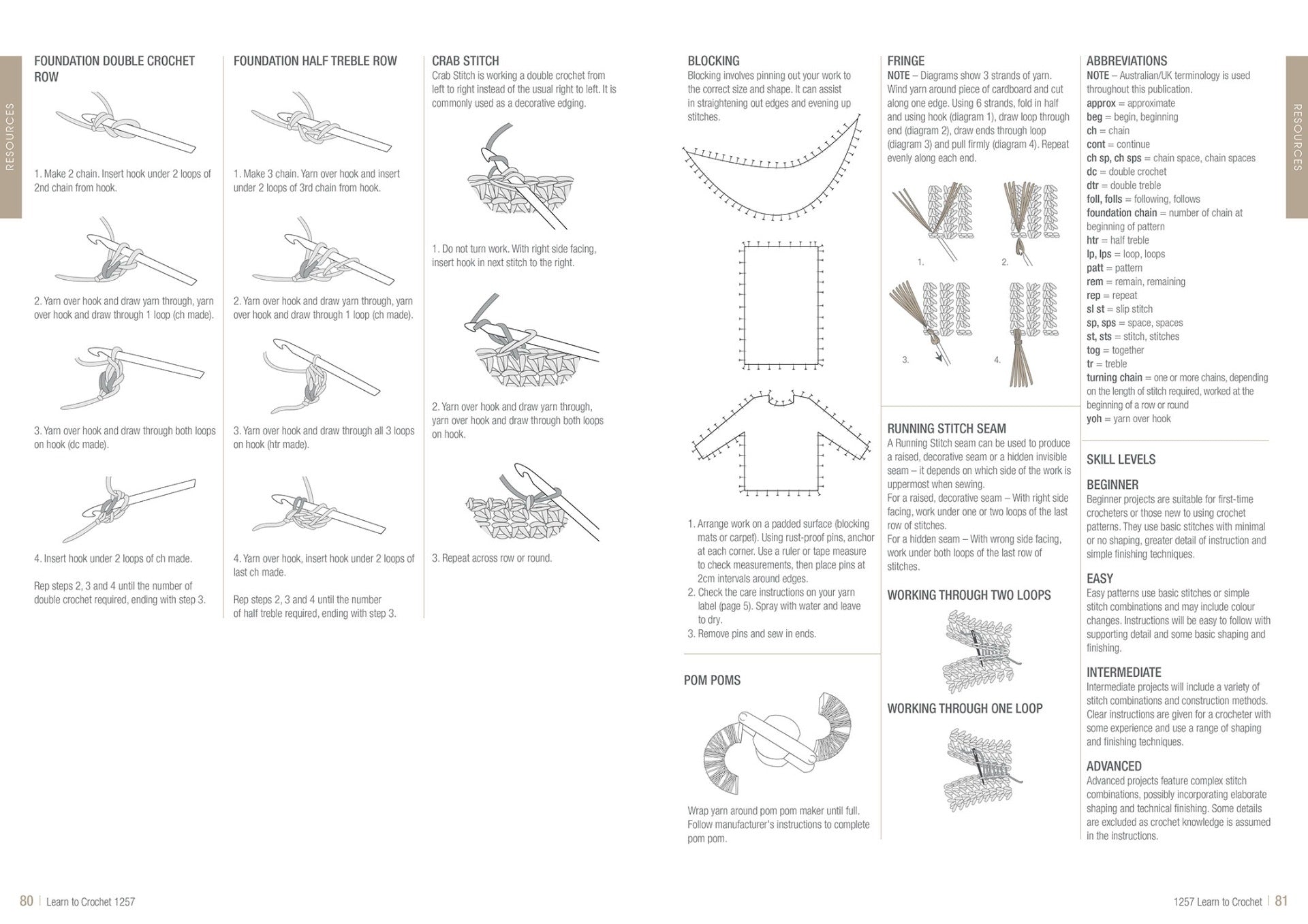 Patons: Learn to Crochet Pattern Booklet 1257