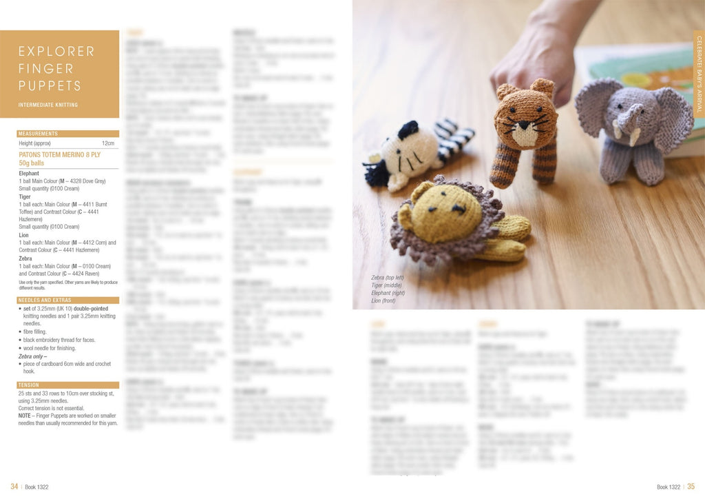 Knitting Project Book Patons: Big Book of Small Knitting Projects Pattern Booklet 1322