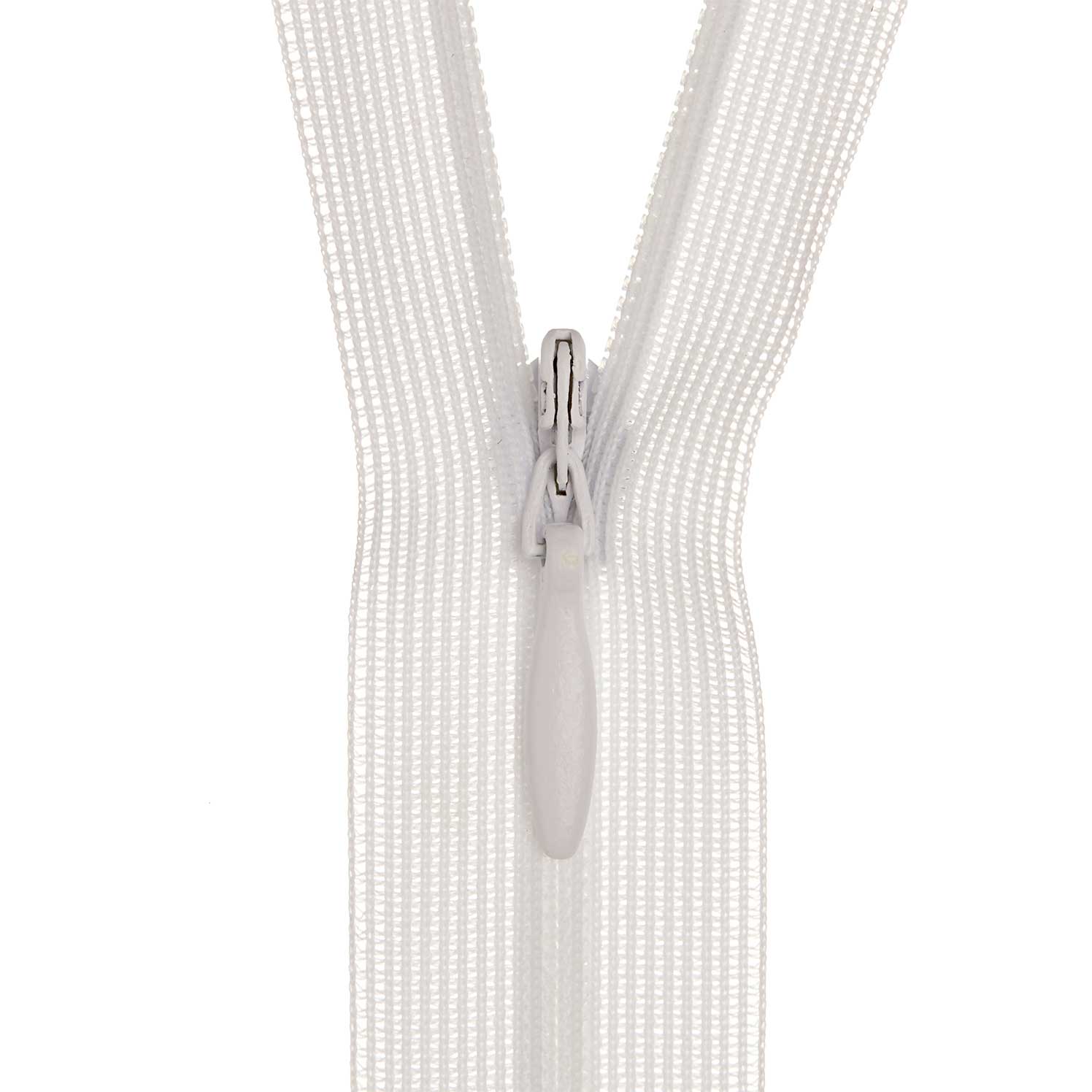 20cm Birch Invisible Zipper 101 White