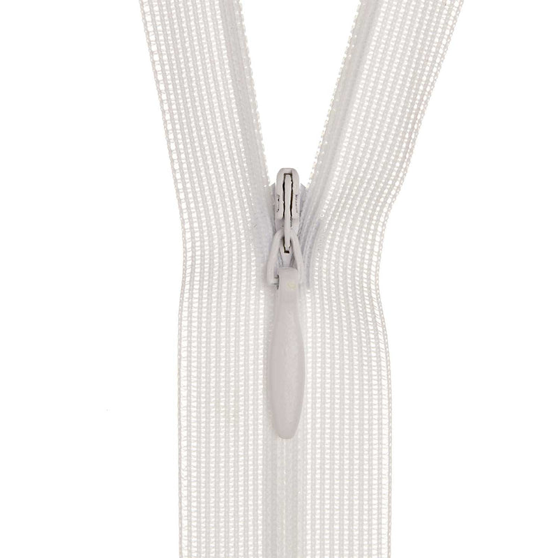 30cm Birch Invisible Zipper White