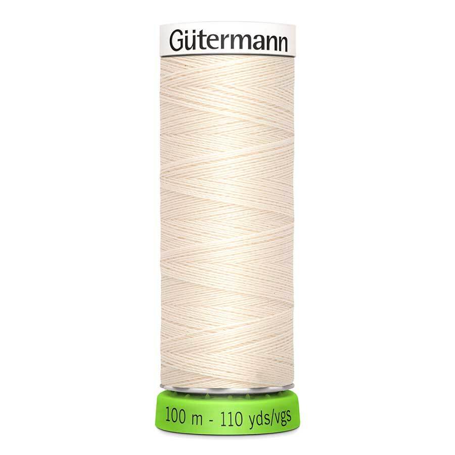 Gutermann Sew-All Polyester rPET Thread 100m/110 yds 802 - Eggshell