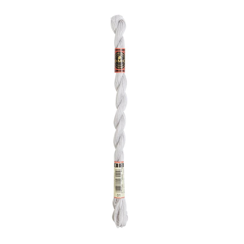 DMC 01 Perle 8 Cotton White Tin