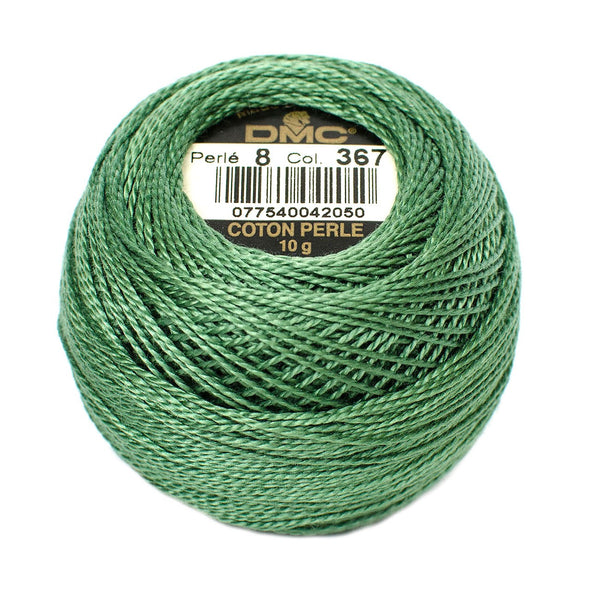 DMC 367 Perle Cotton Balls Size 8 Dark Pistachio Green