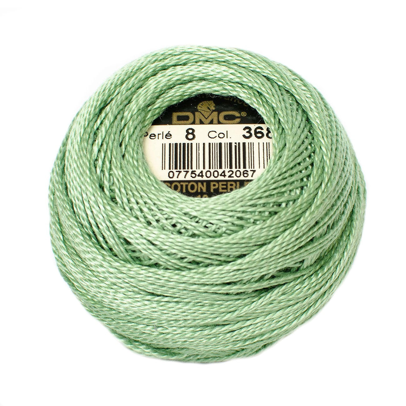 DMC 368 Perle Cotton Balls Size 8 Light Pistachio Green