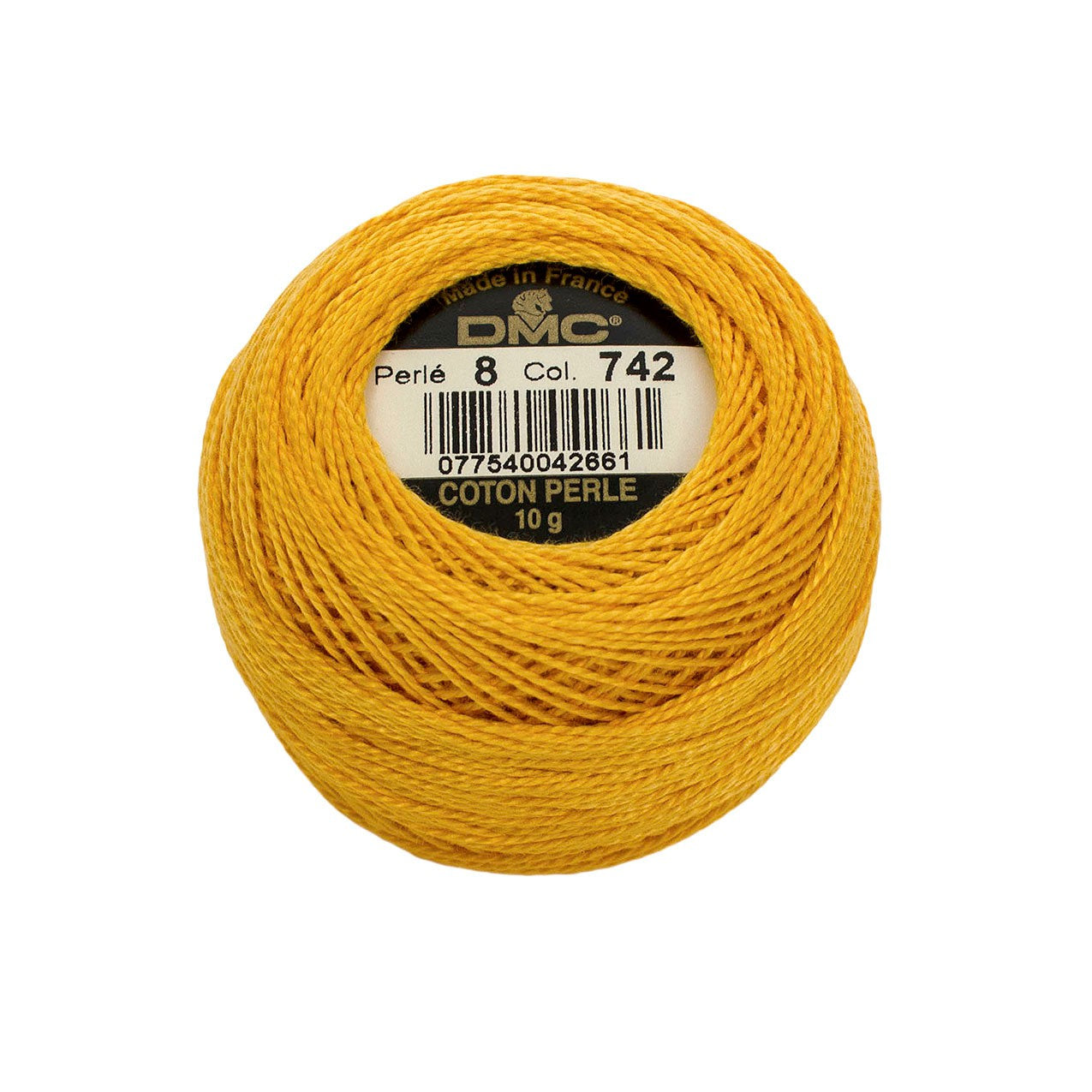 DMC 742 Perle Cotton Balls Size 8 Light Tangerine