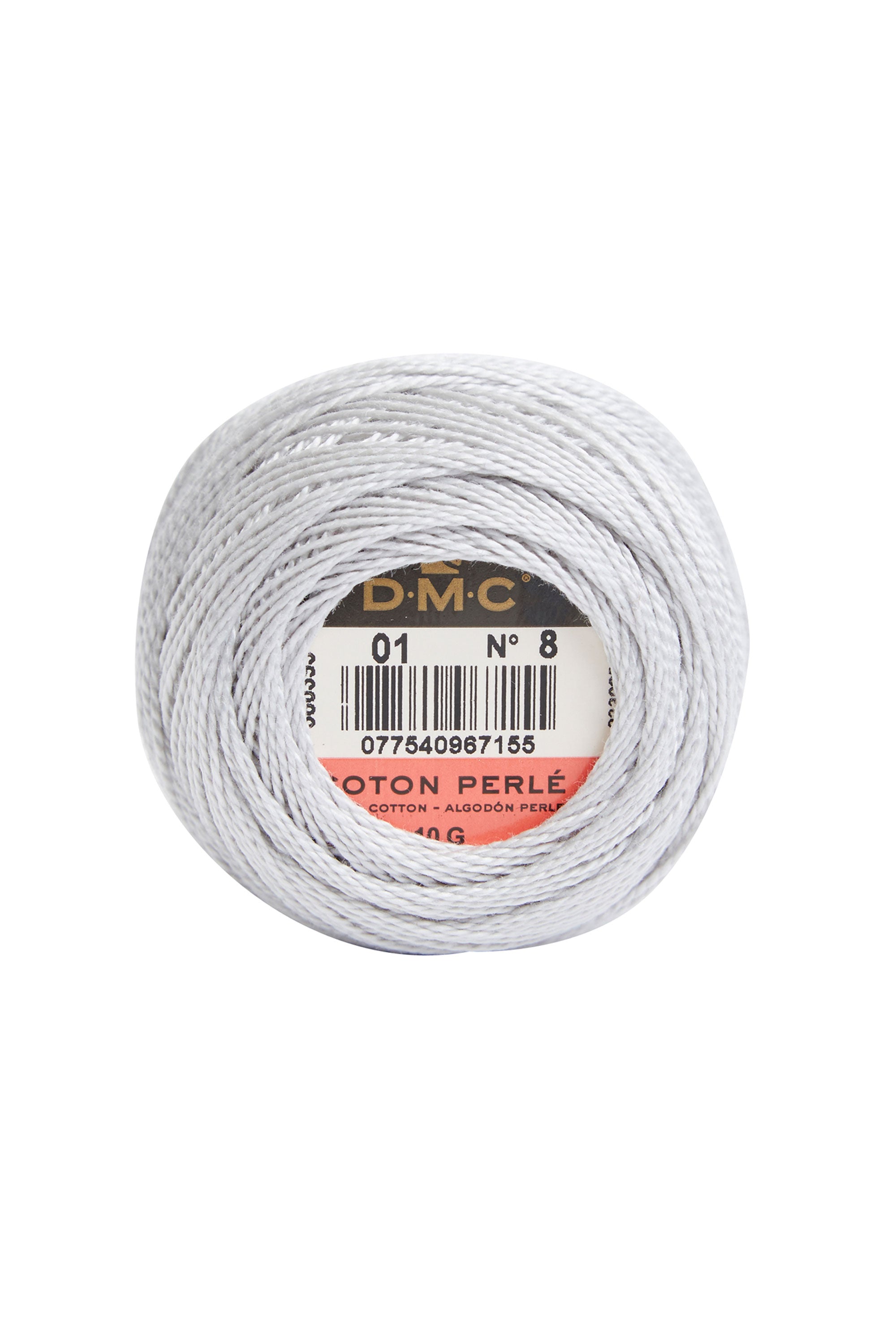 DMC 01 Perle Balls Size 8 White Tin