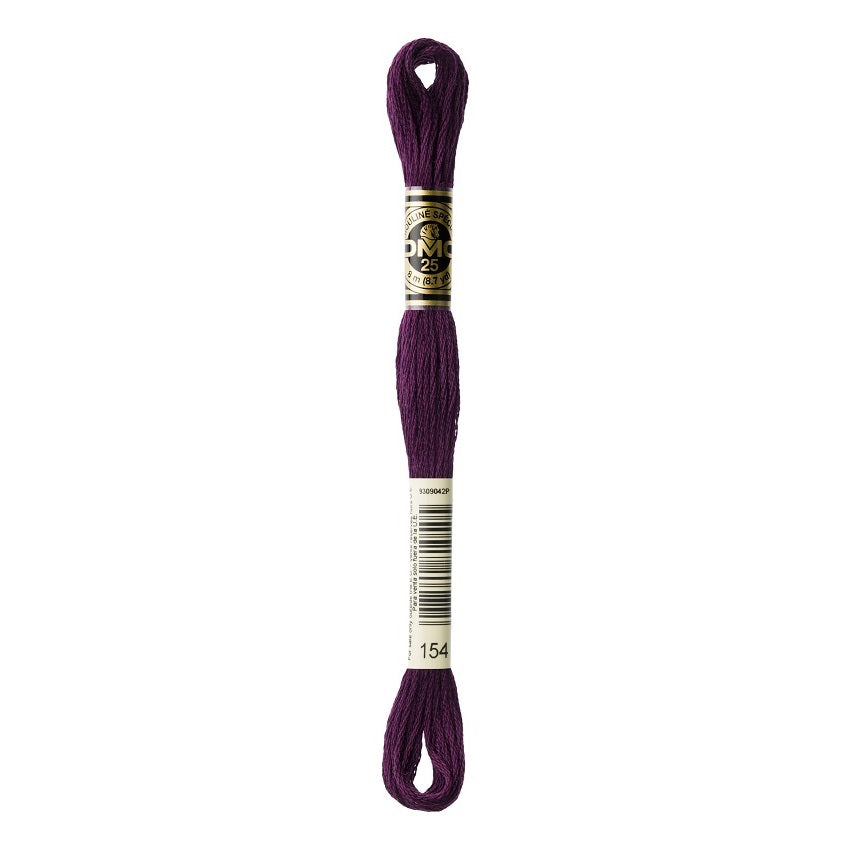 DMC 154 Six Stranded Embroidery Floss Very Dark Grape