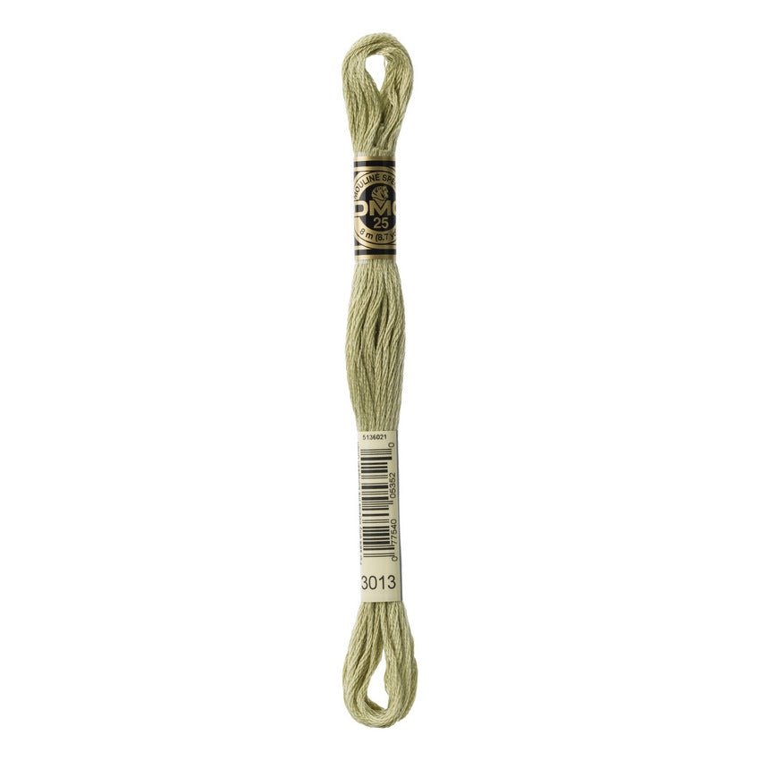 DMC 3013 Six Stranded Embroidery Floss Light Khaki Green