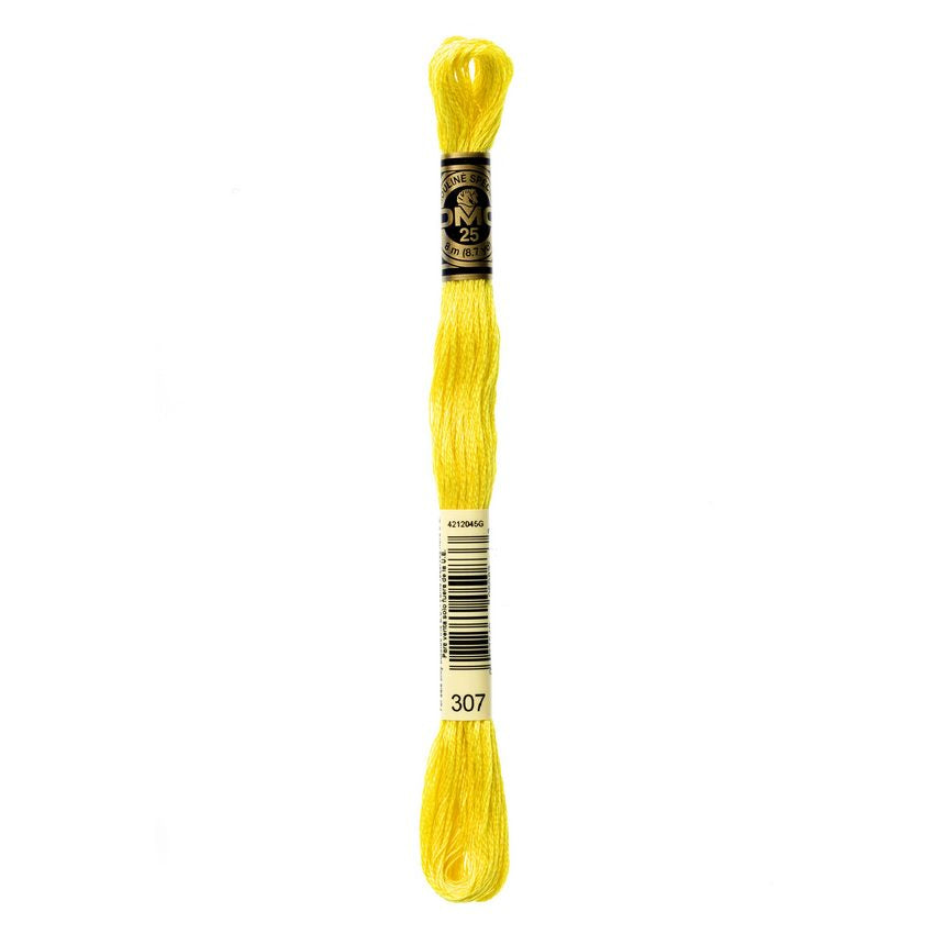 DMC 307 Six Stranded Embroidery Floss Lemon