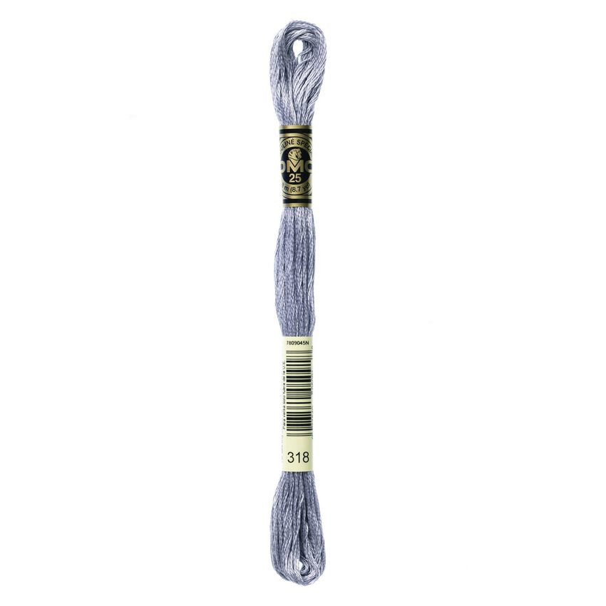 DMC 318 Six Stranded Embroidery Floss Light Steel Gray