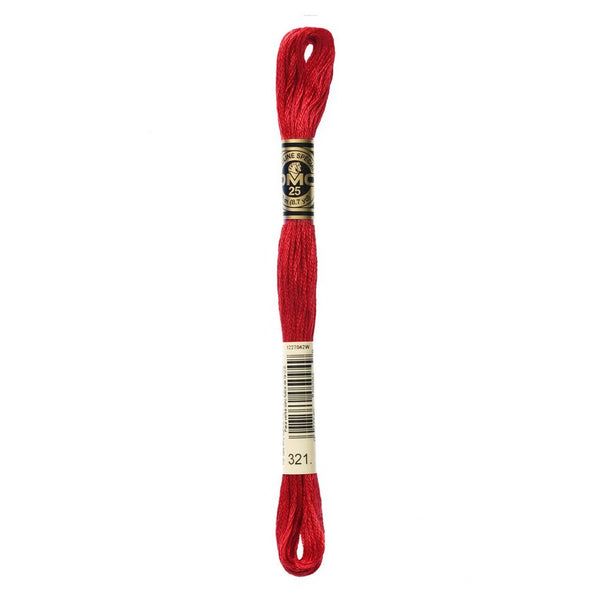 DMC 321 Six Stranded Embroidery Floss Red