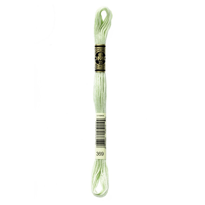 DMC 369 Six Stranded Embroidery Floss Very Light Pistachio Green