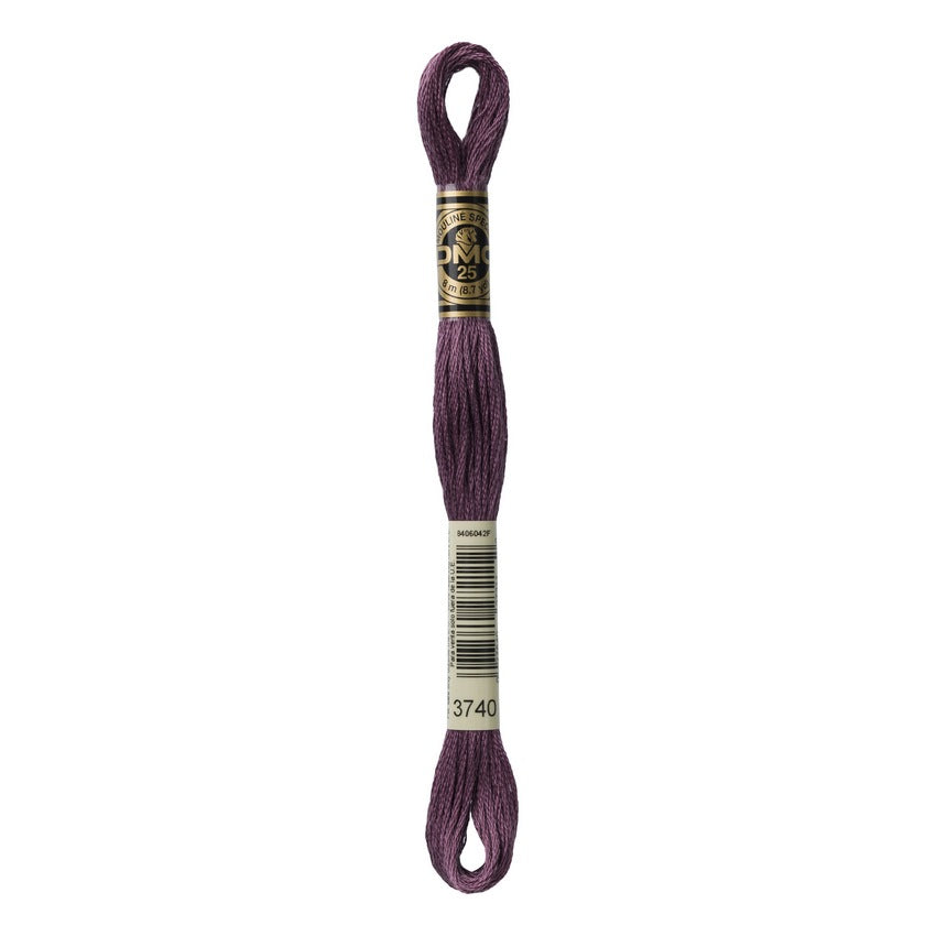 DMC 3740 Six Stranded Embroidery Floss Dark Antique Violet