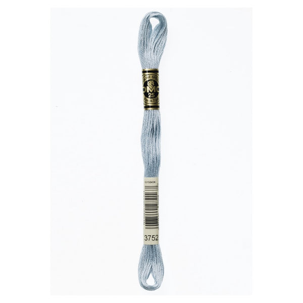 DMC 3752 Six Stranded Embroidery Floss Very Light Antique Blue