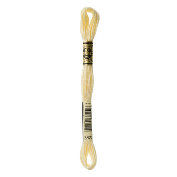 DMC 3823 Six Stranded Embroidery Floss Ultra Pale Yellow