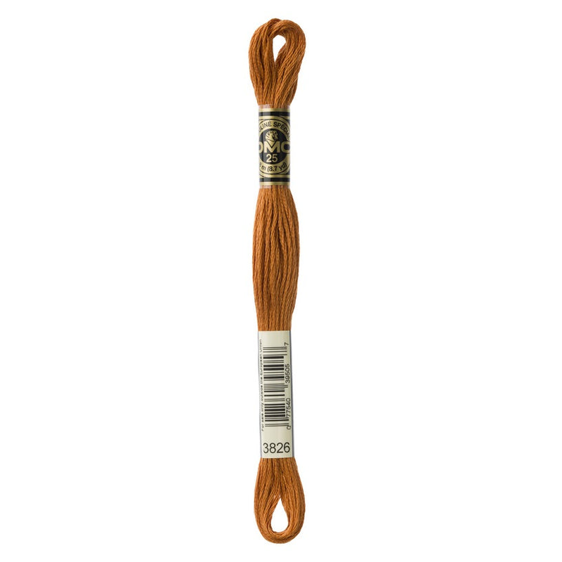 DMC 3826 Six Stranded Embroidery Floss Golden Brown