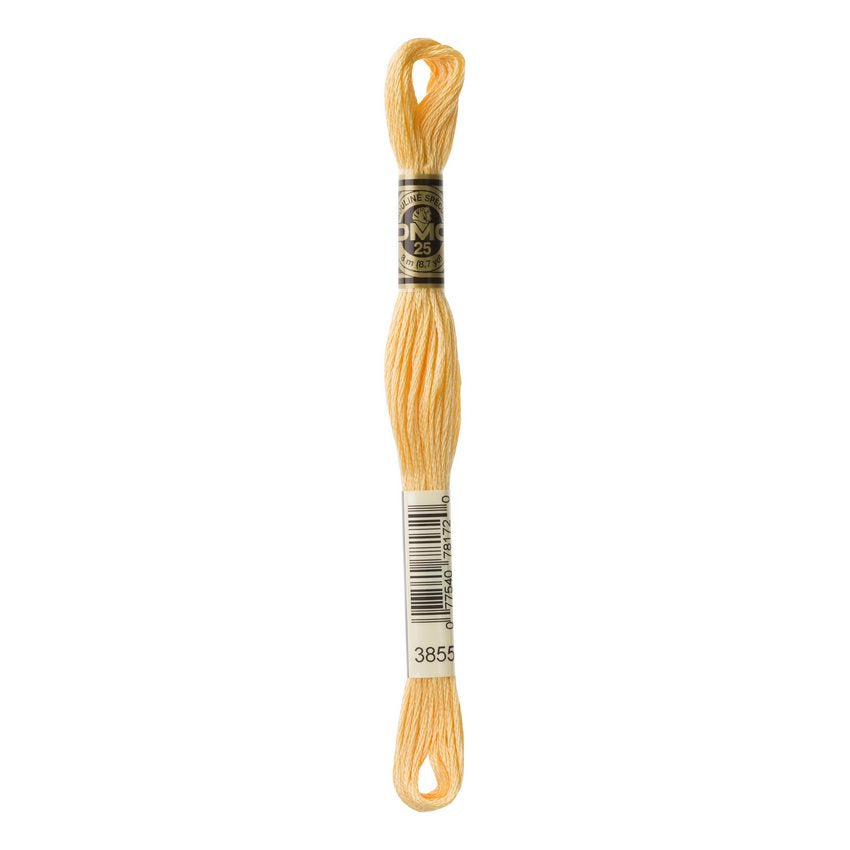 DMC 3855 Six Stranded Embroidery Floss Light Autumn Gold