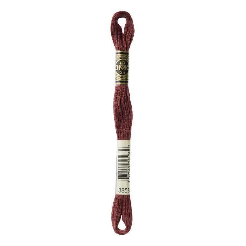 DMC 3858 Six Stranded Embroidery Floss Medium Rosewood