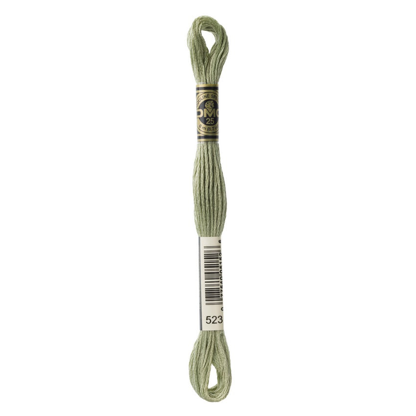 DMC 523 Six Stranded Embroidery Floss Light Fern Green