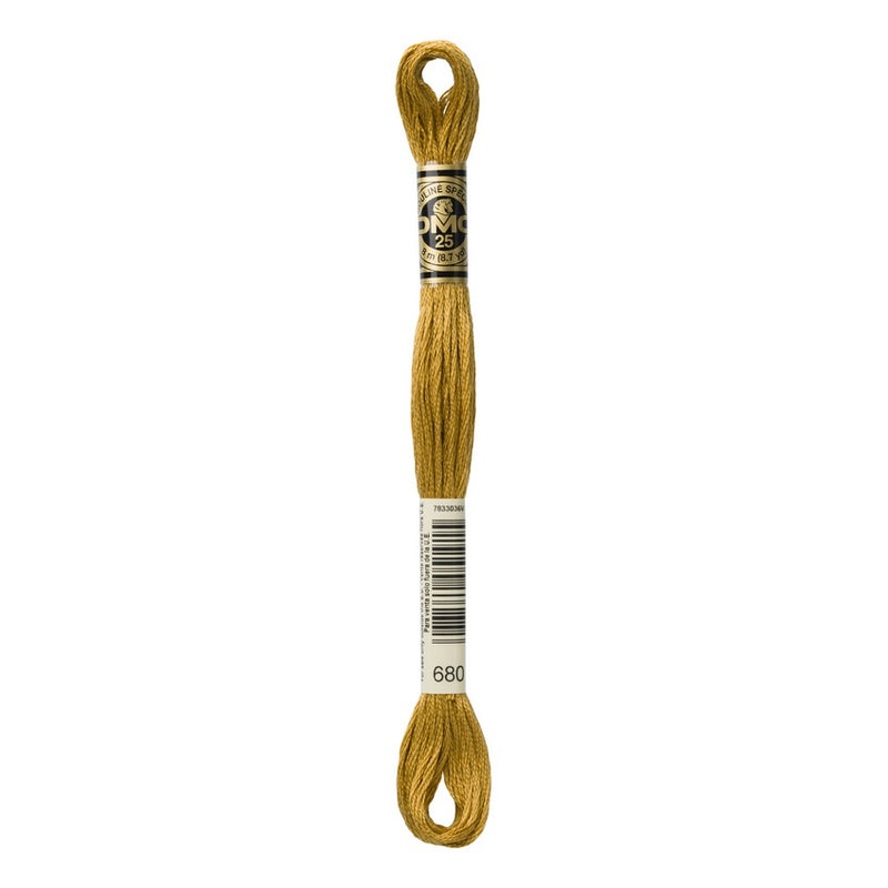 DMC 680 Six Stranded Embroidery Floss Dark Old Gold
