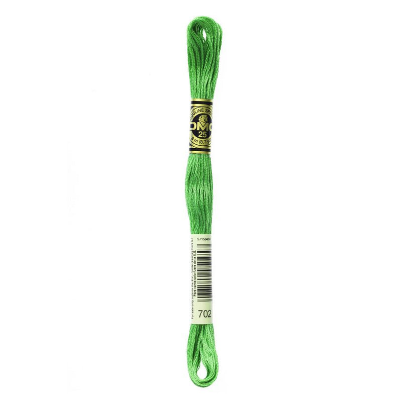 DMC 702 Six Stranded Embroidery Floss Kelly Green