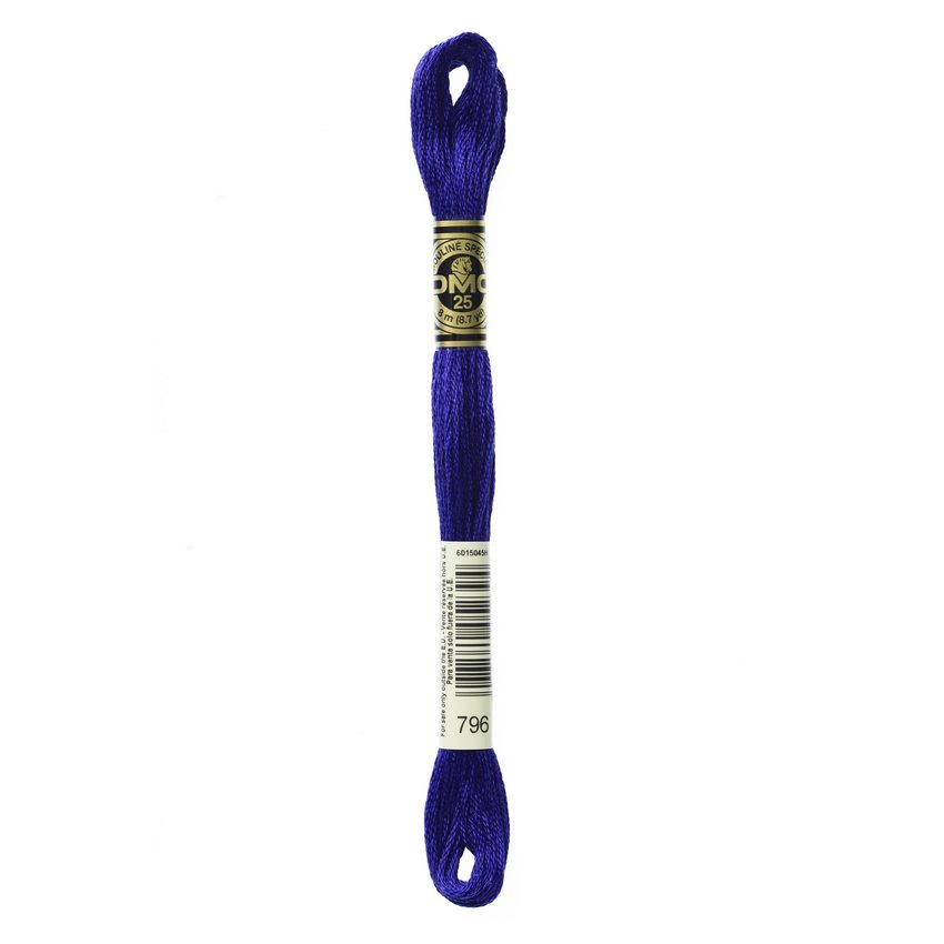 DMC 796 Six Stranded Embroidery Floss Dark Royal Blue