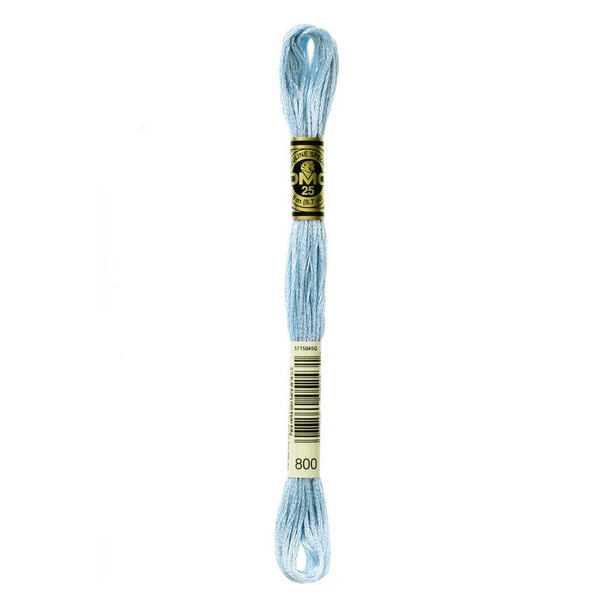 DMC 800 Six Stranded Embroidery Floss Pale Delft Blue