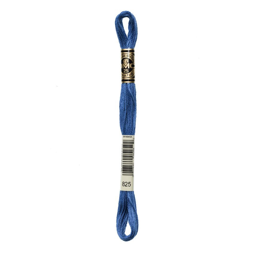 DMC 825 Six Stranded Embroidery Floss Dark Blue